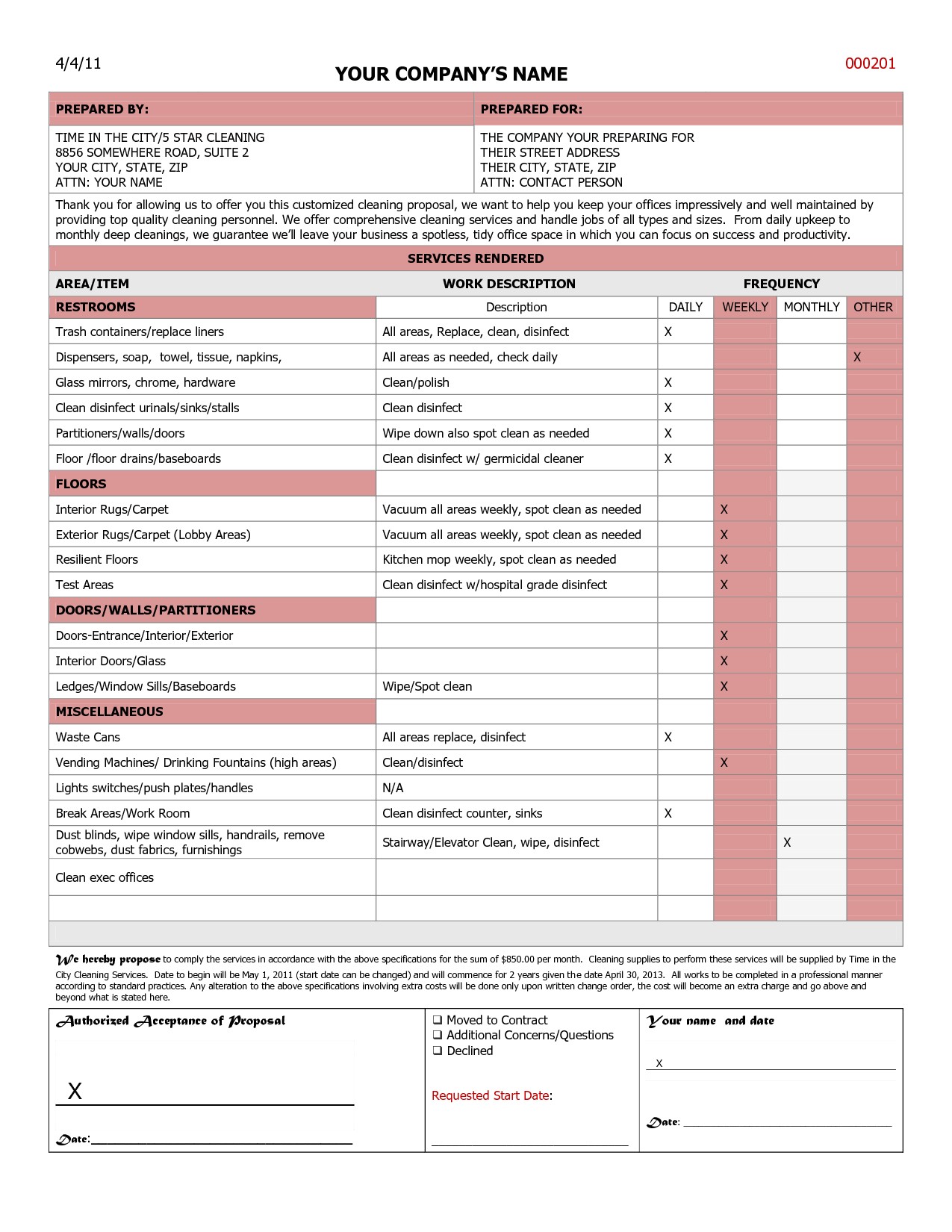 Cleaning Service Business Proposal Template