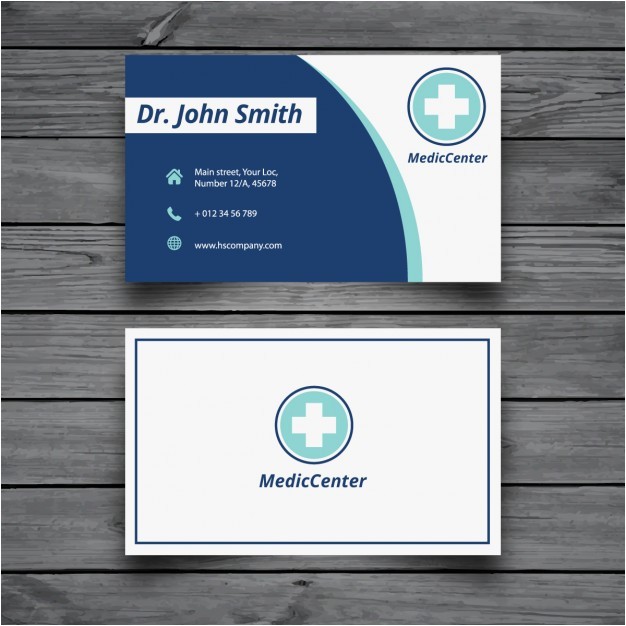 Medical Business Cards Templates Free Modern Medical Business Card Template Vector Free Download