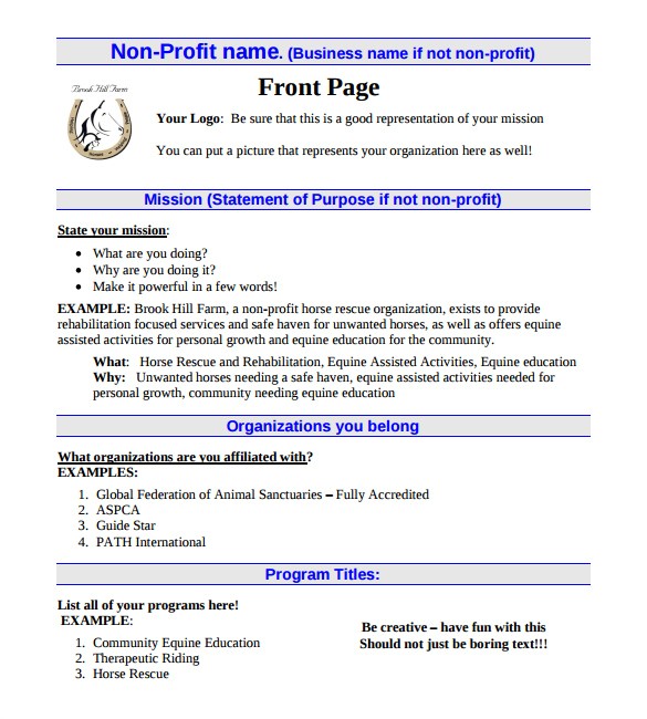 Non Profit Business Plan Template 21 Non Profit Business Plan Templates Pdf Doc Free