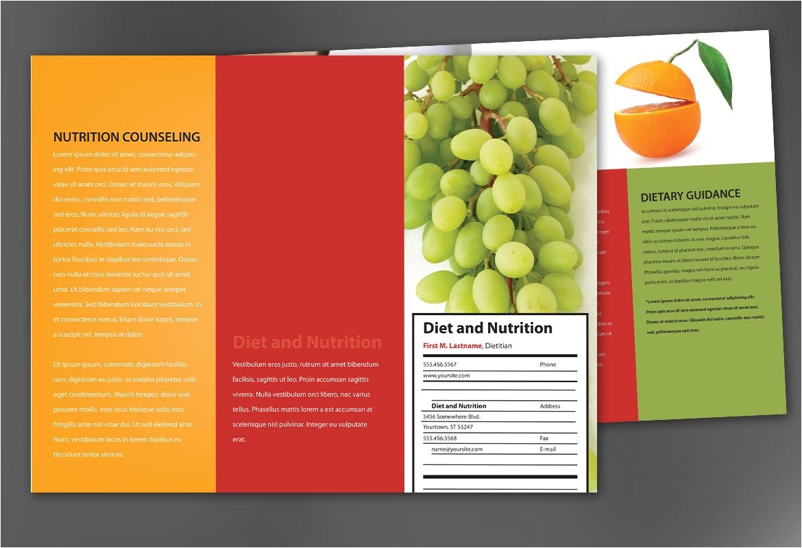 Nutrition Brochure Template Nutrition Brochure Template the Best Templates Collection