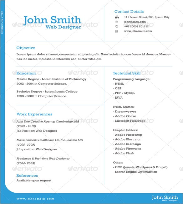 One Page Professional Resume Template 41 One Page Resume Templates Free Samples Examples