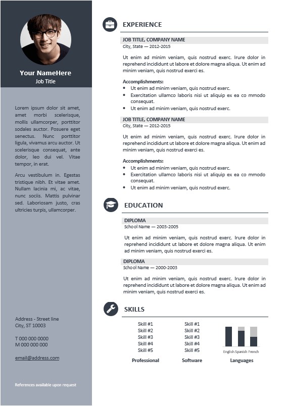 Professional Resume Design Templates orienta Free Professional Resume Cv Template