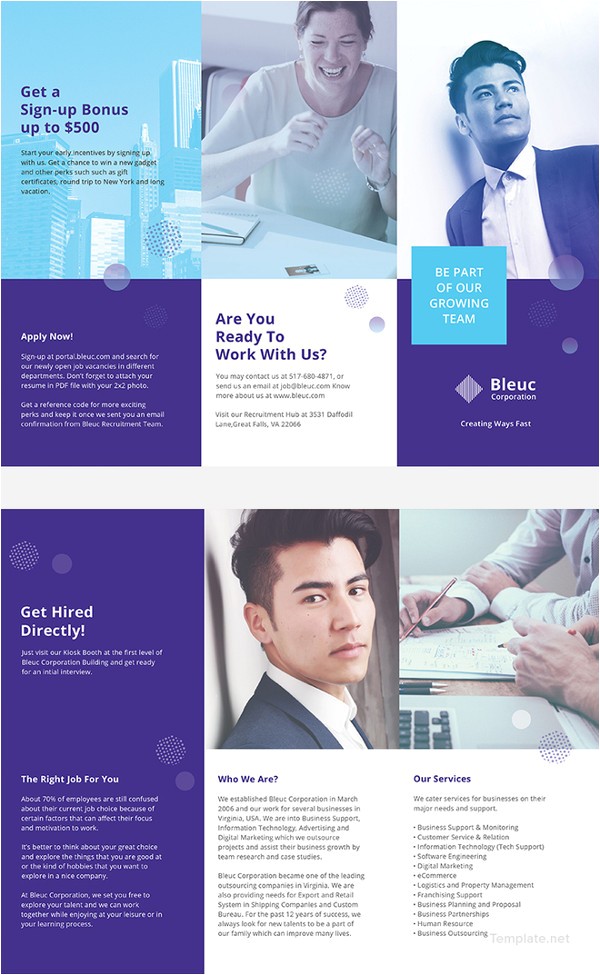 Recruiting Brochure Template 18 Recruitment Brochures Free Psd Ai Eps format