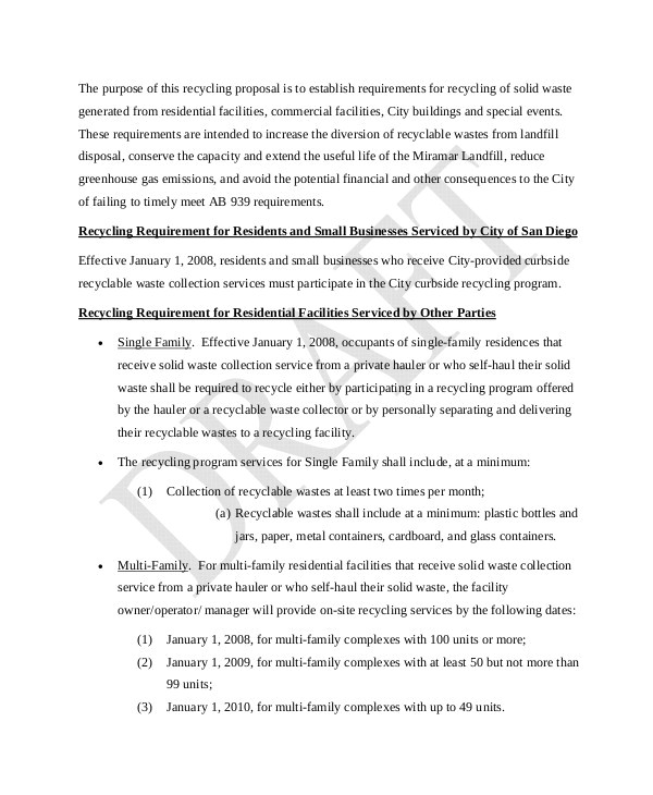 Recycling Proposal Template 44 Project Proposal Examples Pdf Word Pages