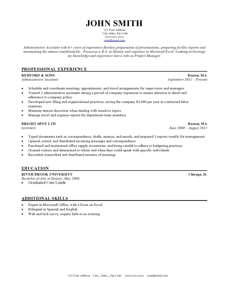 Resumè Template Expert Preferred Resume Templates Resume Genius