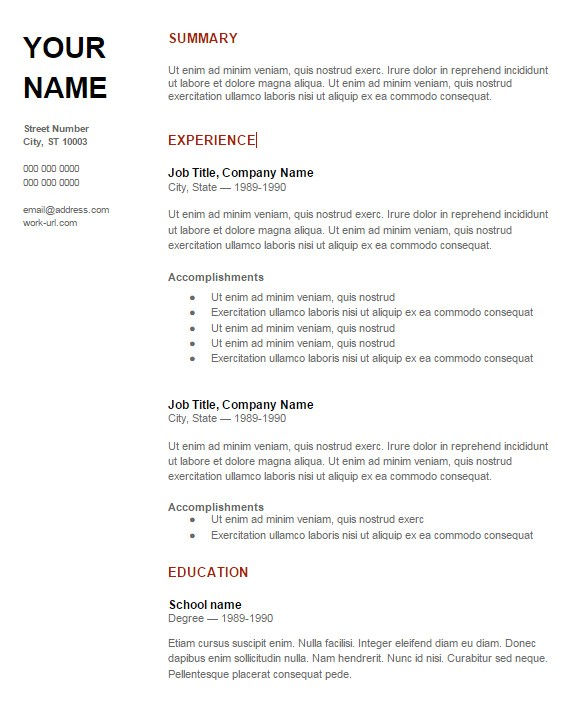 Resume Samples Doc Download Resume Template 42 Free Word Excel Pdf Psd format