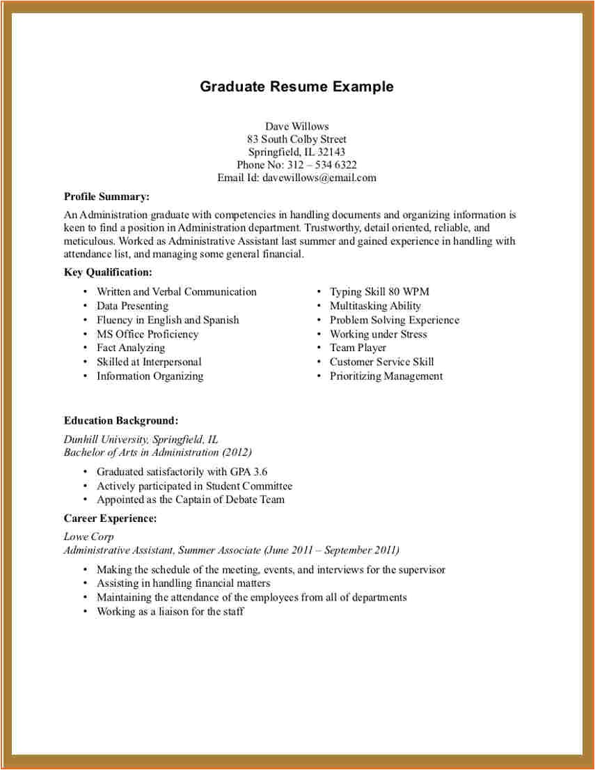 resume for college student with little experience