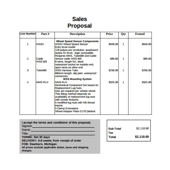 Sales Proposal Template Free Download 20 Sample Sales Proposal Templates Pdf Word Psd