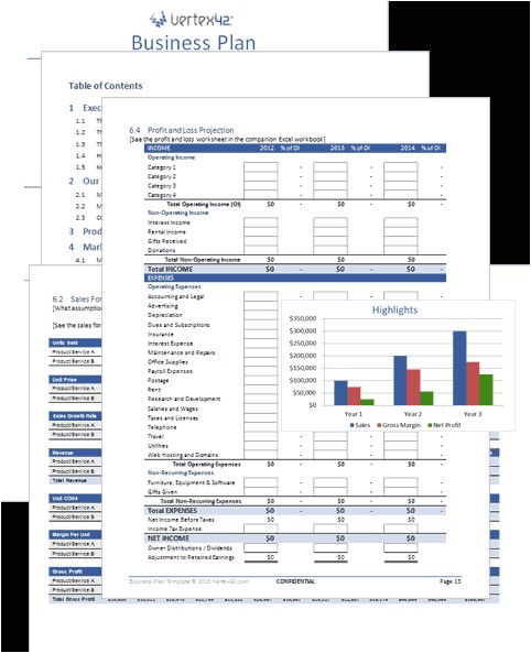Sample Business Plan Template Excel Free Business Plan Template for Word and Excel