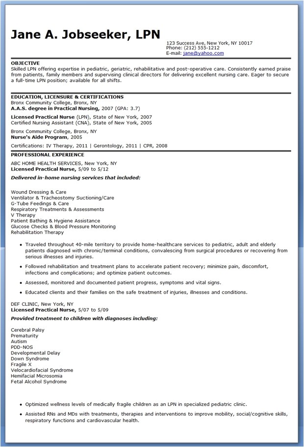 Sample Lpn Resume Objective Writing A Good Resume Objective Statement