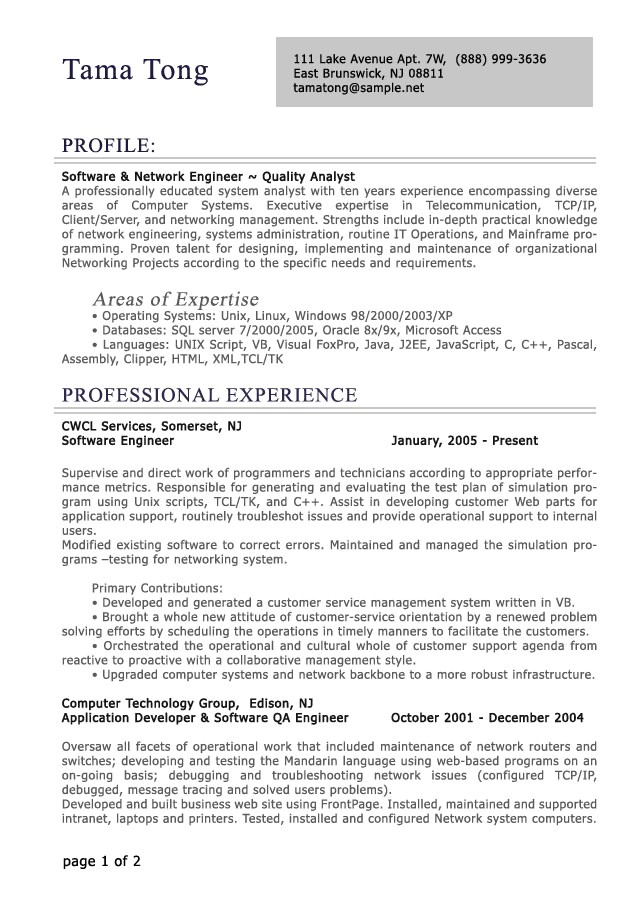 Sample Of Professional Resume Professional Level Resume Samples Resumesplanet Com