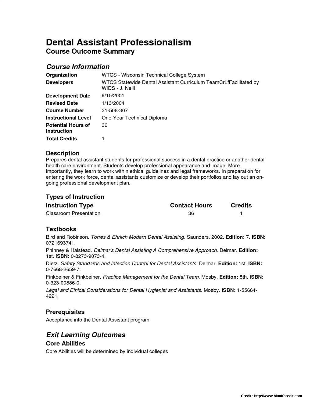 Sample Resume for Dental assistant with No Experience Sample Resume Dental assistant No Experience Resume