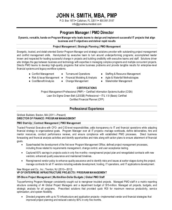 Sample Resume with Summary Statement 9 Sample Resume Summary Statements ...