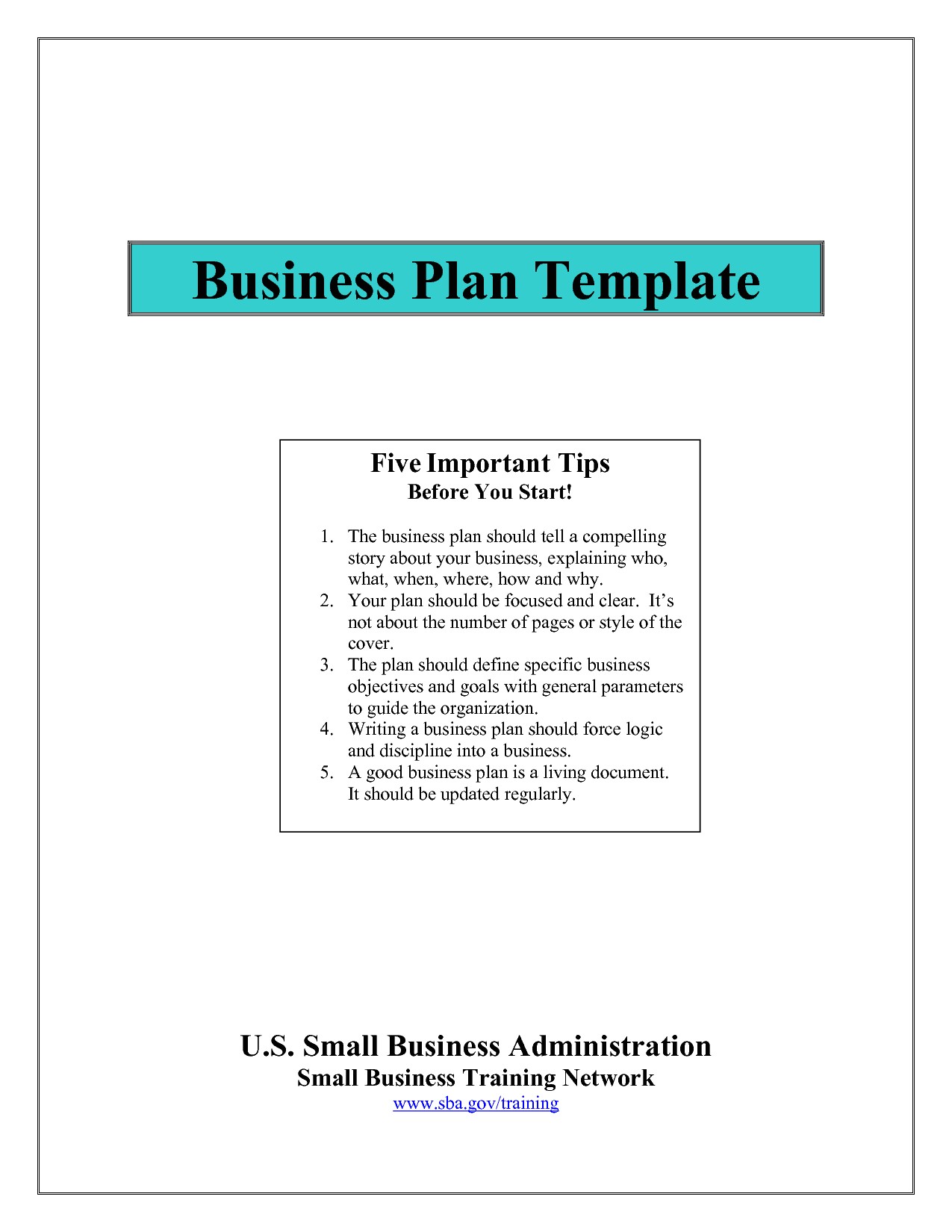 Sba Business Plan Template Pdf Sba Business Plan Template E Commerce
