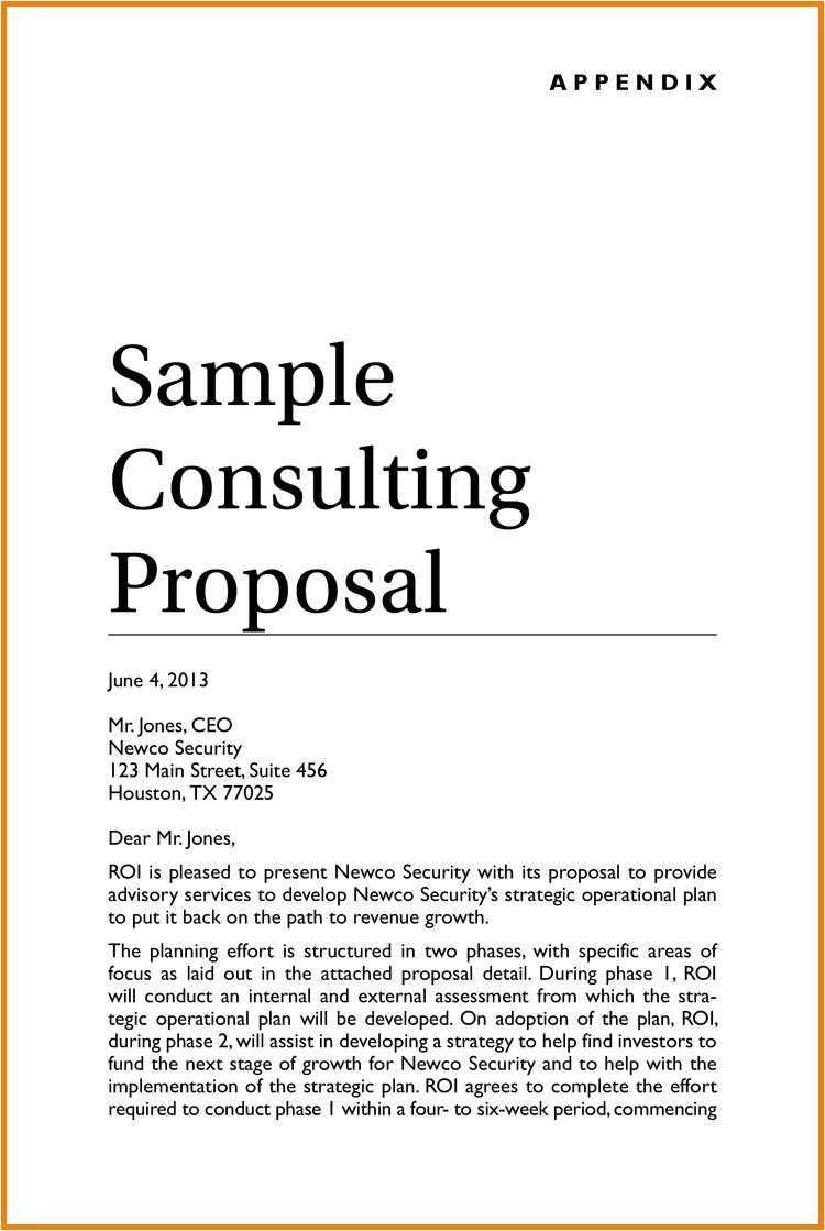 Simple Consulting Proposal Template Williamson ga us