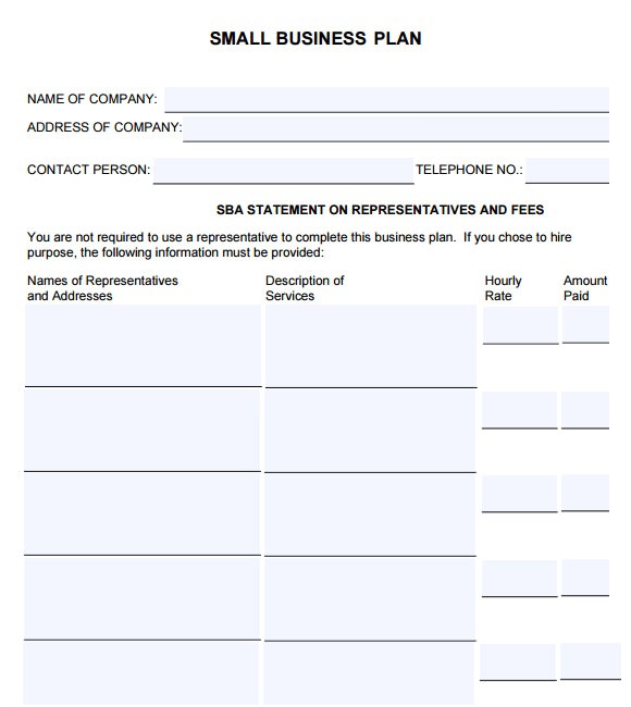 Small Business Plan Template Free 16 Sample Small Business Plans Sample Templates