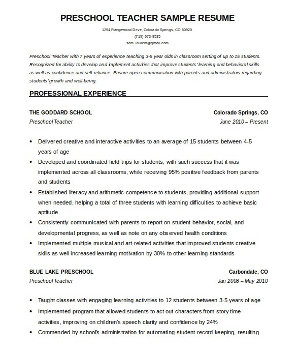 Teacher Resume Template Free 50 Teacher Resume Templates Pdf Doc Free Premium