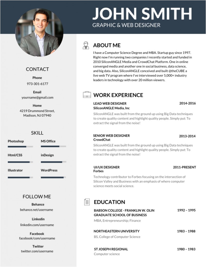 Top Resume Templates Free 50 Most Professional Editable Resume Templates for Jobseekers