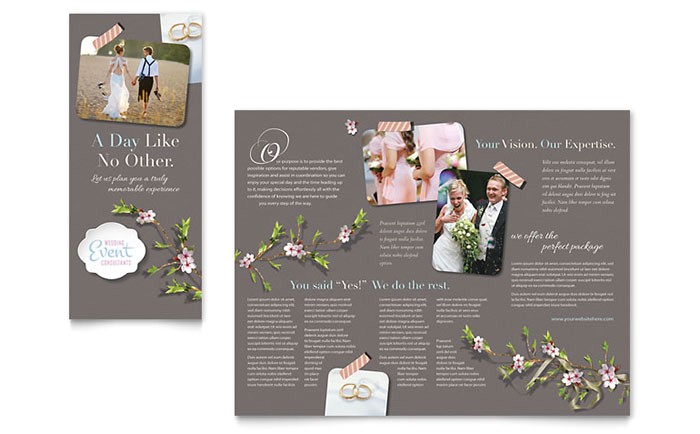Wedding Planner Brochure Template Wedding Planner Brochure Template Design