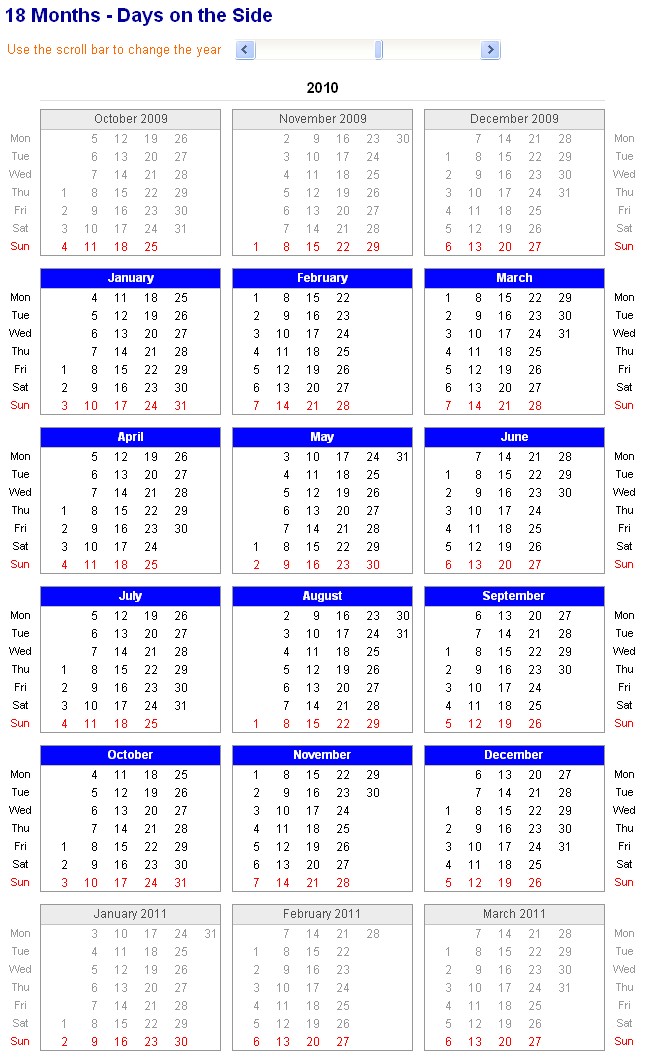 18 Month Calendar Template Month Calendar In Excel 2010 Quickly Insert A Monthly or