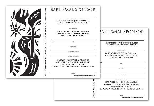 Baptism Sponsor Certificate Template Certificate Download Sponsor Baptismal English