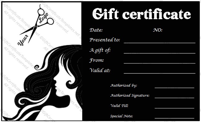 Beauty Salon Gift Certificate Template Free Spa Gift Certificate Templates