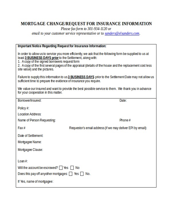 Certificate Of Insurance Request form Template Insurance Certificate Template 10 Free Word Pdf