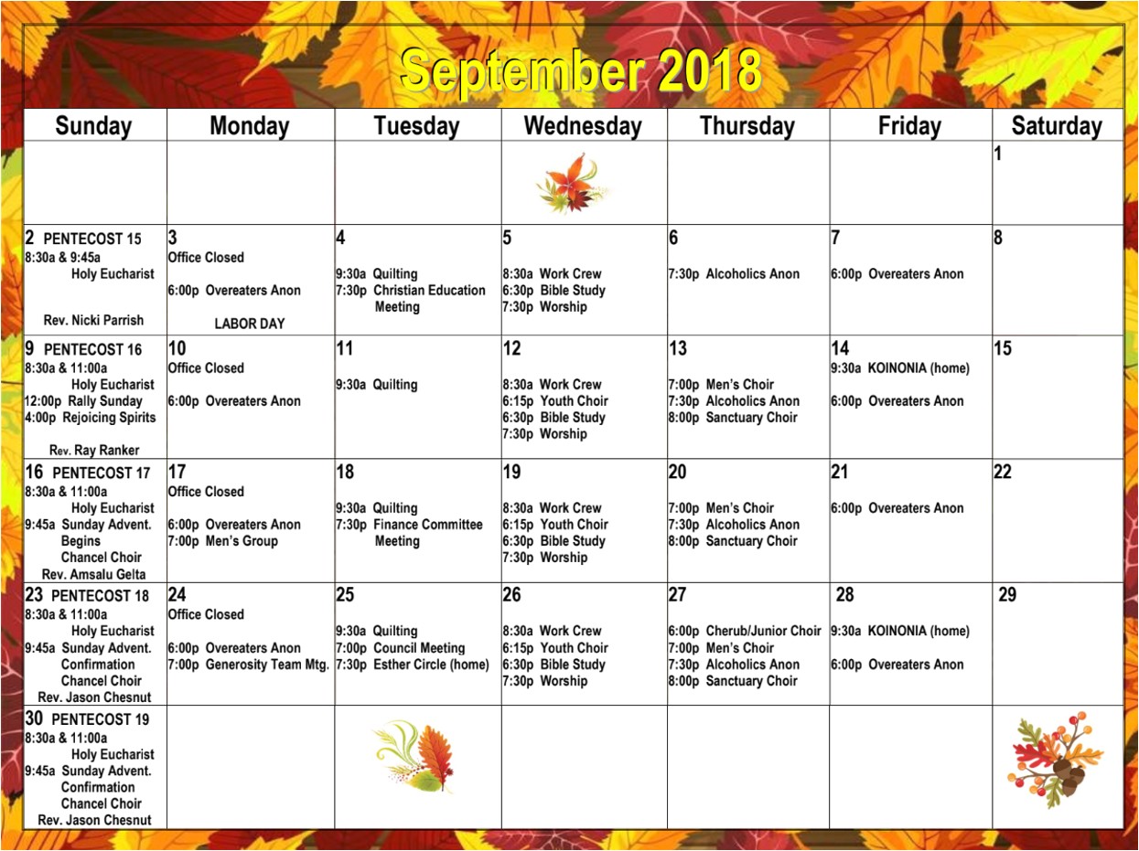 Church Calendar Templates Church Calendar Templates 28 Images Free 