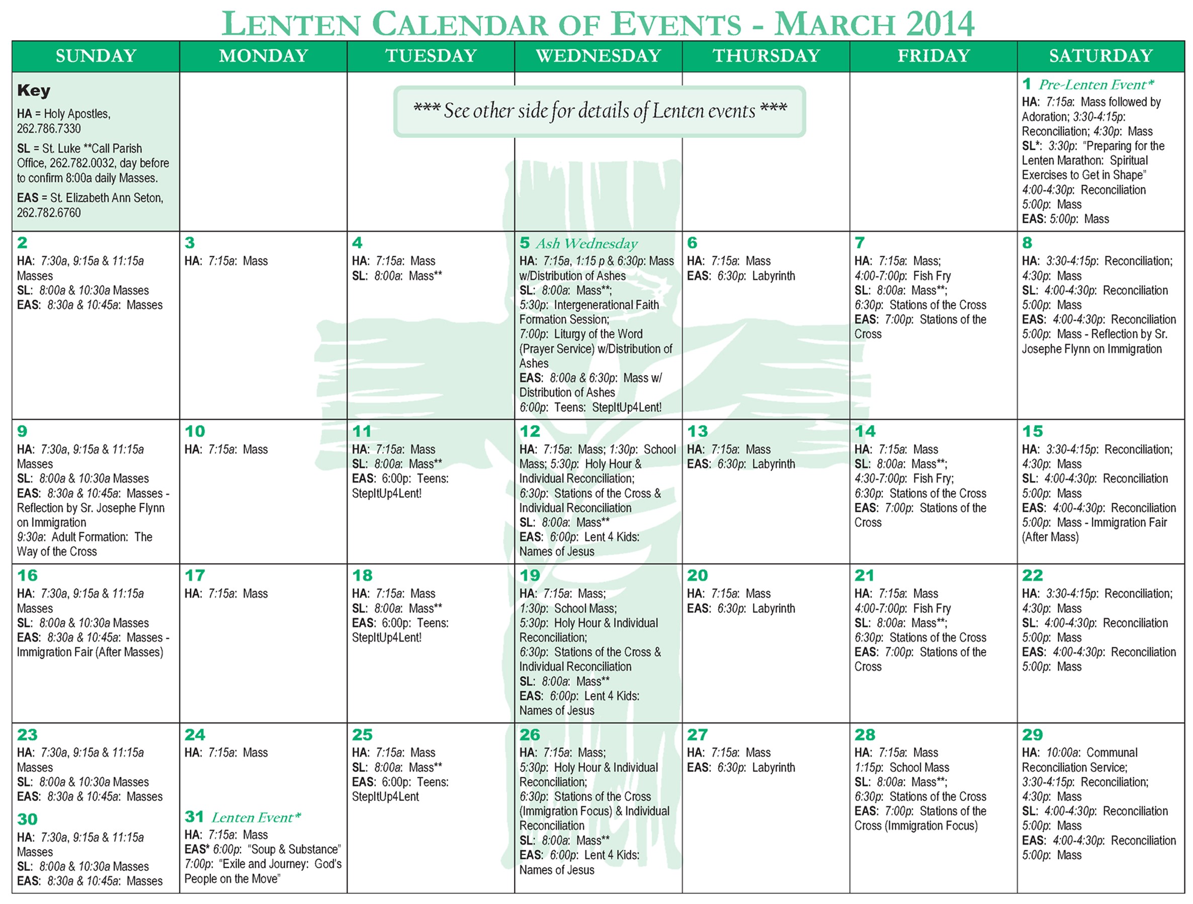 Church event Calendar Template Design Bright Ideas Blog