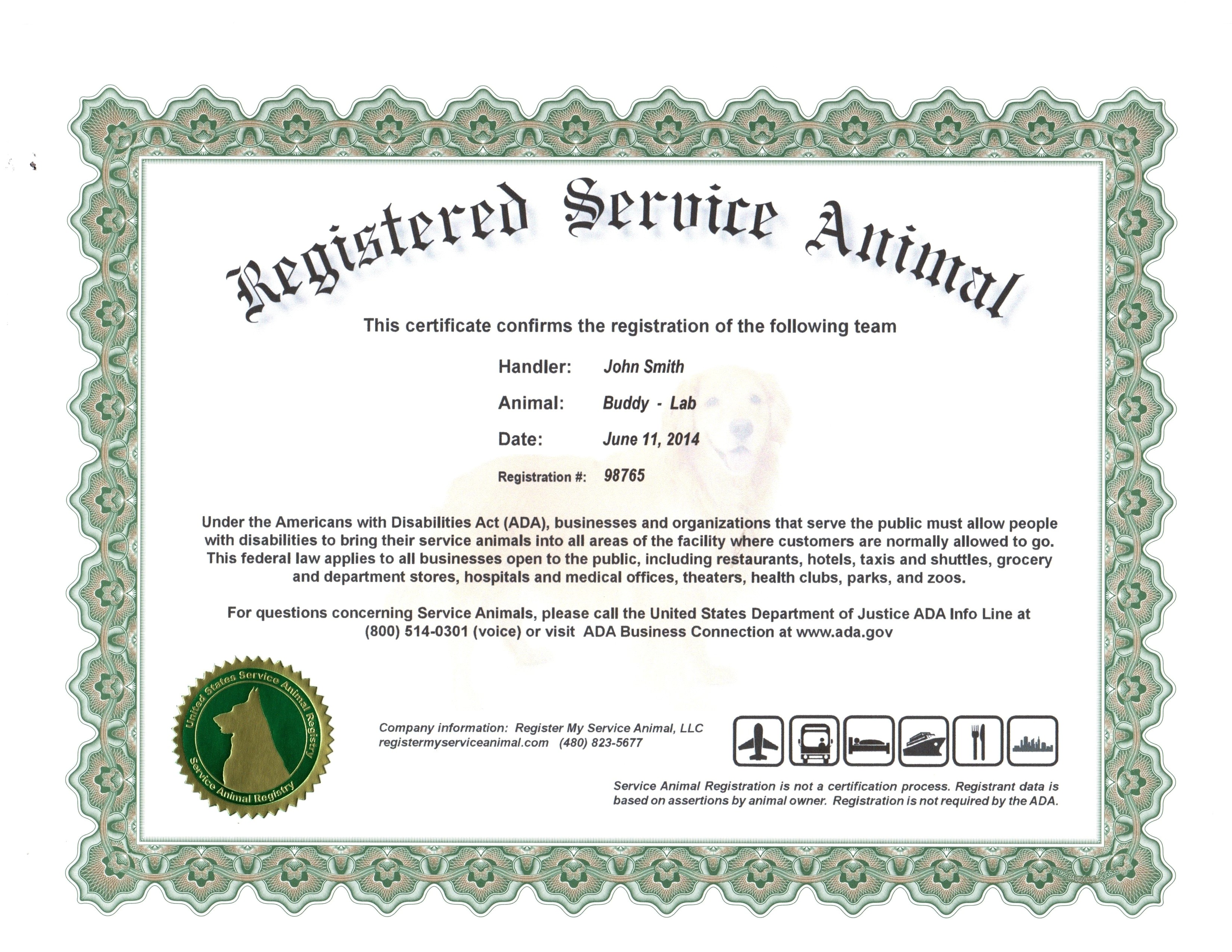 Emotional Support Dog Certificate Template Information On Emotional Support Dog Certificate Dog