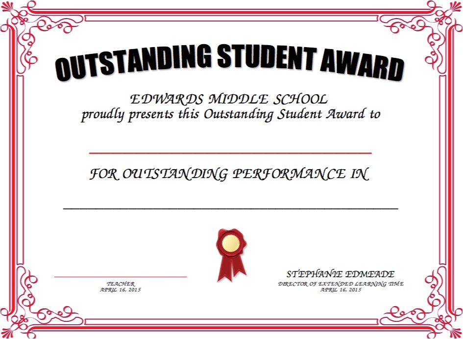 Free Award Certificate Templates for Students Award Certificate Template for Students Images