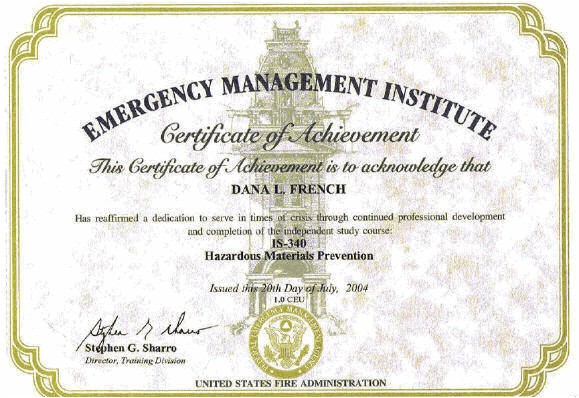 Hazmat Training Certificate Template Certifications Mt Xia Resume Of Dana French Business