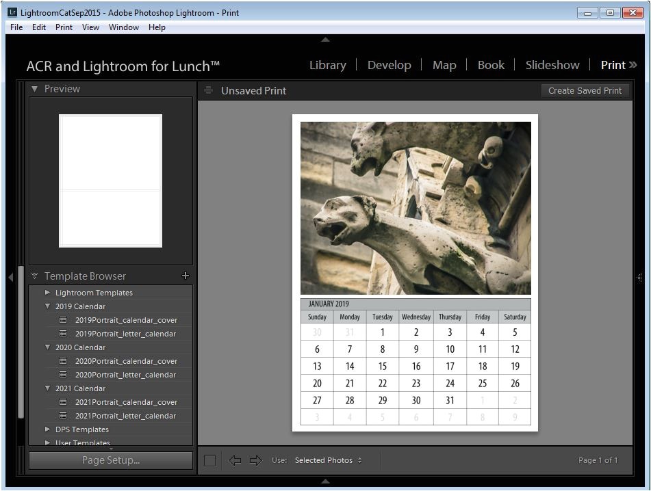 Lightroom Calendar Templates 2018 Free Download 2019 2020 2021 Lightroom Calendar Template