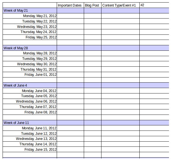 Marketing event Calendar Template Marketing Calendar Template 3 Free Excel Documents