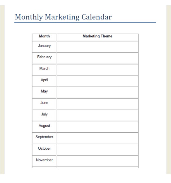 Monthly Marketing Calendar Template 8 Sample Marketing Calendars Sample Templates