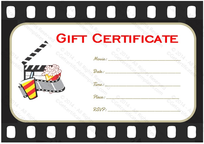 Movie Gift Certificate Template Go to Movie Gift Certificate Template