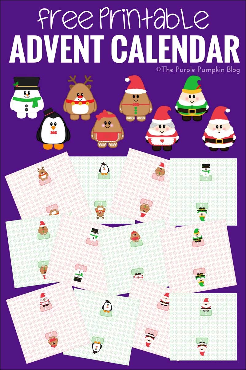 Online Advent Calendar Template Free Printable Advent Calendar Christmas Countdown