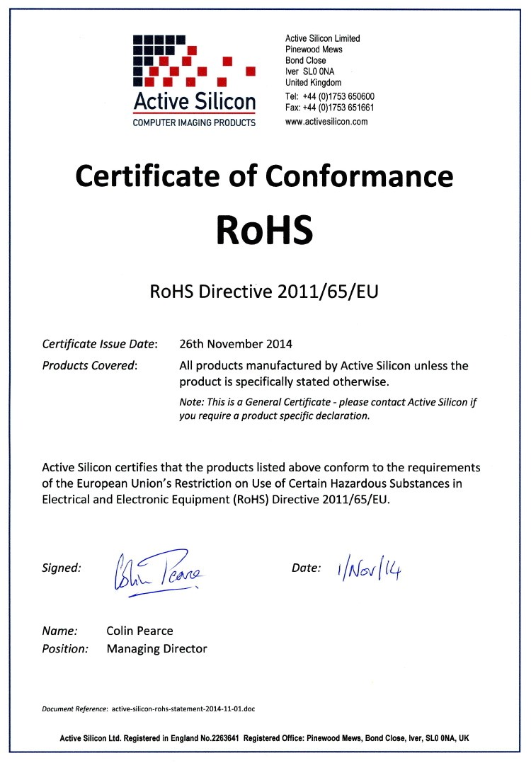 Rohs Compliance Certificate Template Eu Rohs Certificate Of Compliance Template Templates