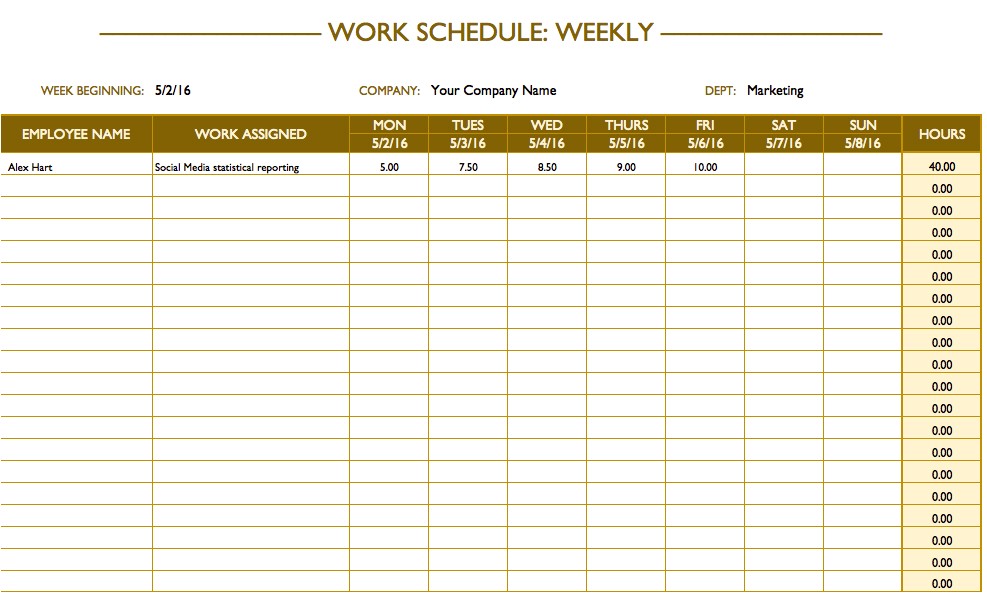 Work Calendars Templates Free Work Schedule Templates for Word and Excel