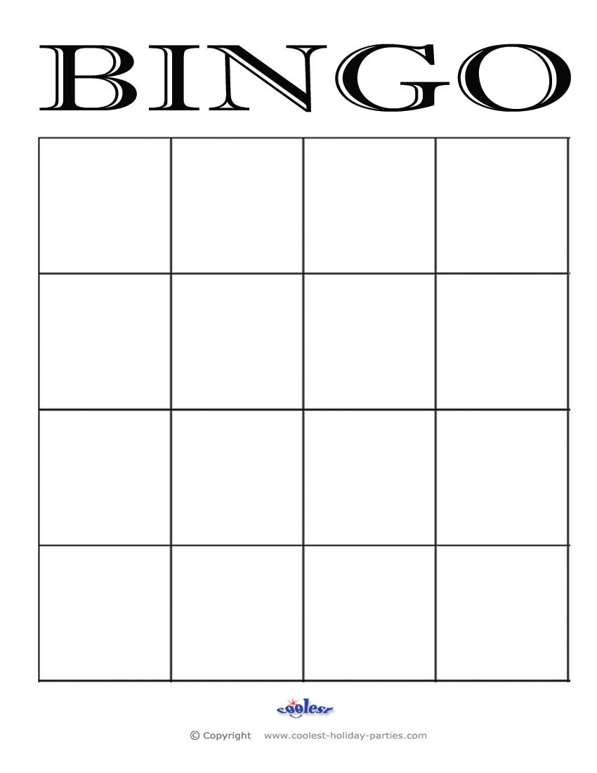 4×4 Bingo Template 4×4 Blank Bingo Card Template Ekaluokkalaisille Luokkaan