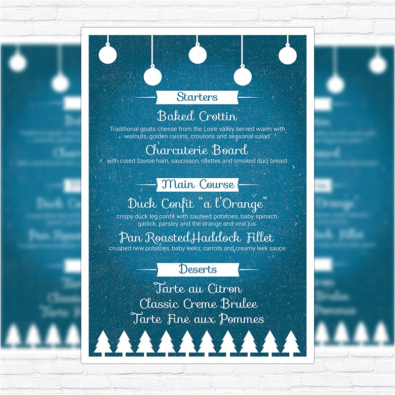 A5 Menu Template Christmas Menu Premium A5 Menu Template Exclsiveflyer