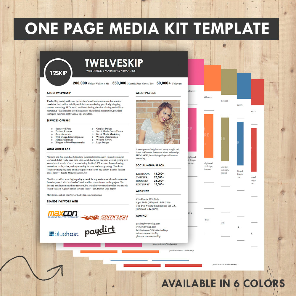 Advertising Media Kit Template Media Kit Press Kit Templates Easy to Edit Clean High