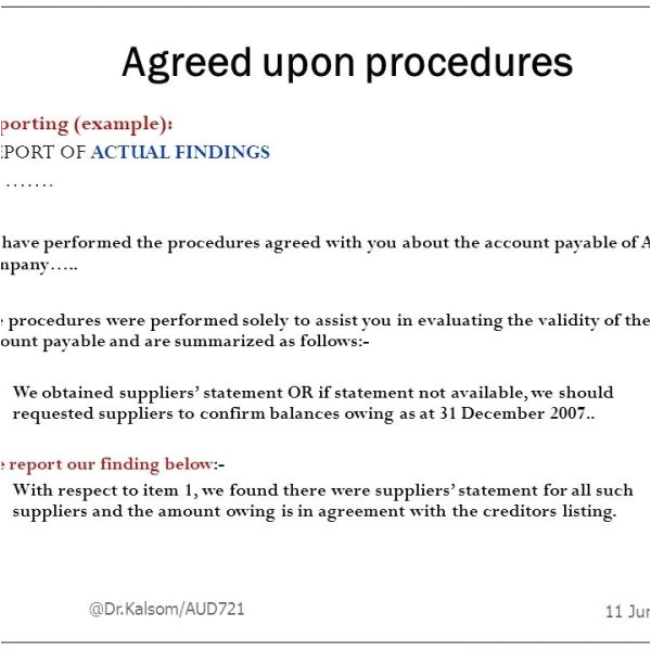 Agreed Upon Procedures Report Template | williamson-ga.us