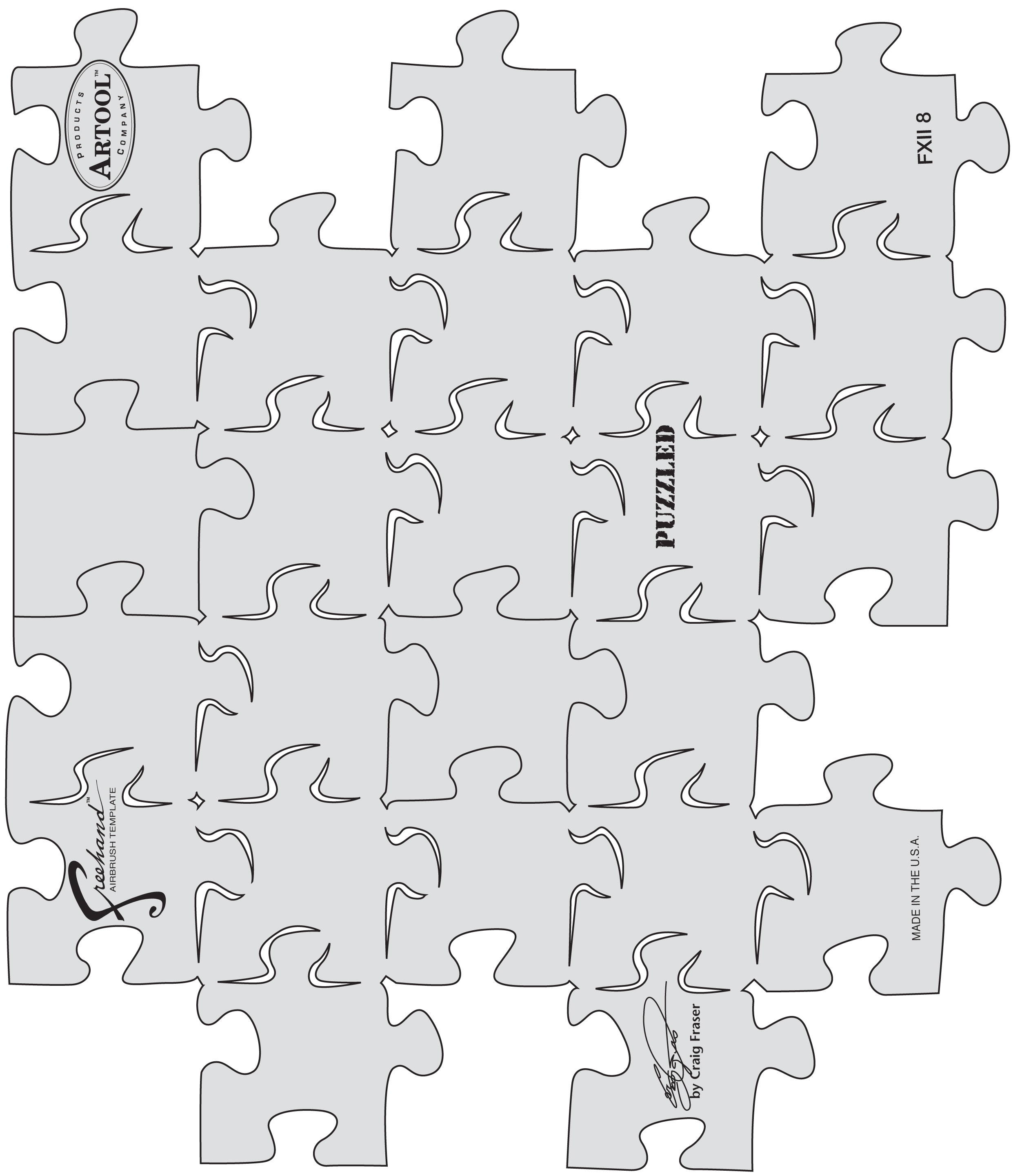 Air Brush Templates Kustom Fx Ii Puzzled Airbrush Templateanest Iwata