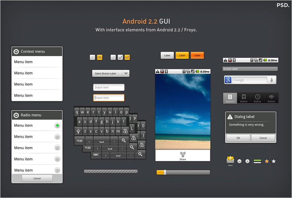 Android Gui Design Template 40 Free Gui Templates for android and iPhone Creativecrunk