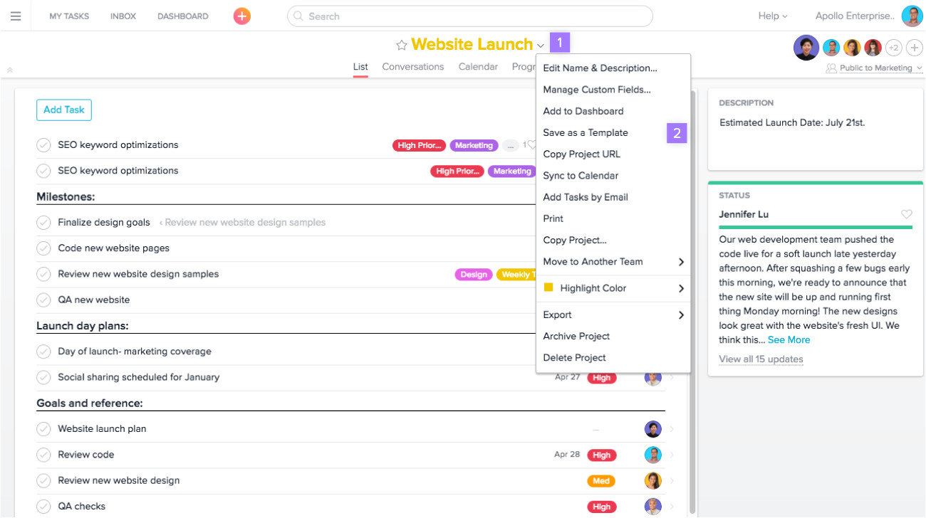 Asana Task Template williamson ga us