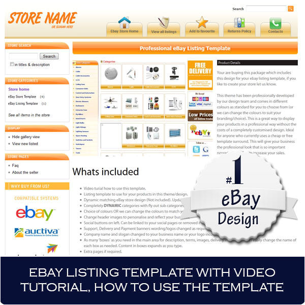 Auctiva Template Ebay Store and Listing Template Design Auctiva Inkfrog
