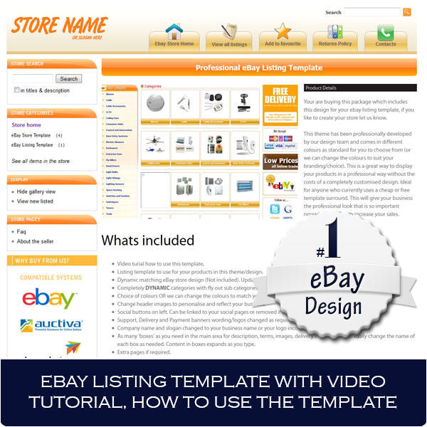 Auctiva Templates Ebay Store and Listing Template Design Auctiva Inkfrog