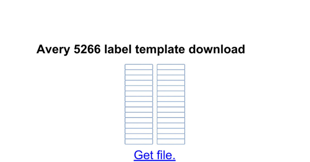 Avery Template 5366 Download Williamson ga us