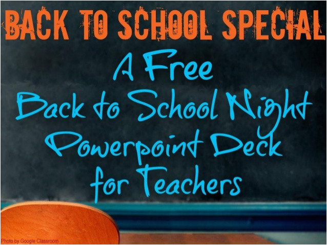 Back to School Night Powerpoint Templates Back to School Night Free Customizable Powerpoint 2015